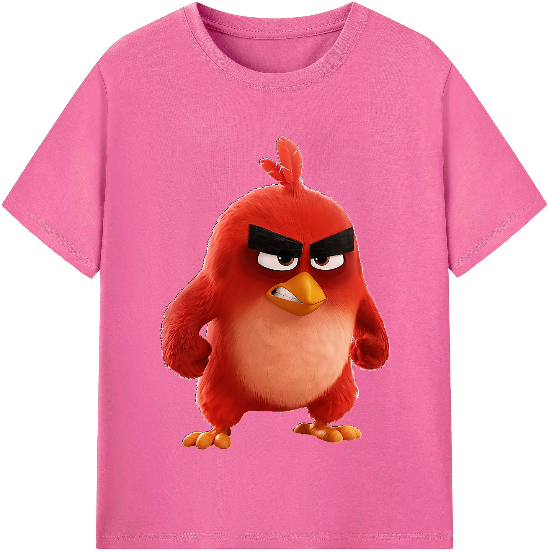 （画像用） Angry Birds アングリーバード レディースカジュアルプリントTシャツ（綿100％）